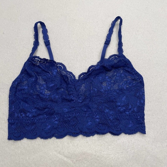 Cosabella Other - Cosabella Size S Never Say Never Sweetie Bralette Scalloped Lace Sweetheart Blue